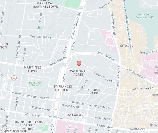 Location Map: 801 Encino Place NE, Suite D-7 Albuquerque, New Mexico 87102